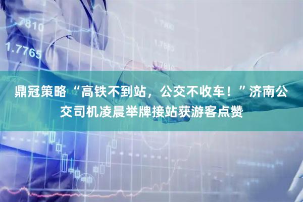 鼎冠策略 “高铁不到站，公交不收车！”济南公交司机凌晨举牌接站获游客点赞